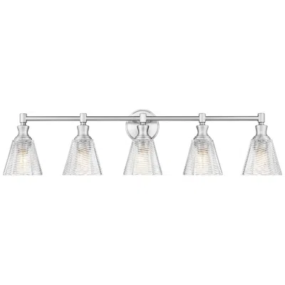 Z-lite Auden By  Brushed Nickel 5 Light Vanity In White