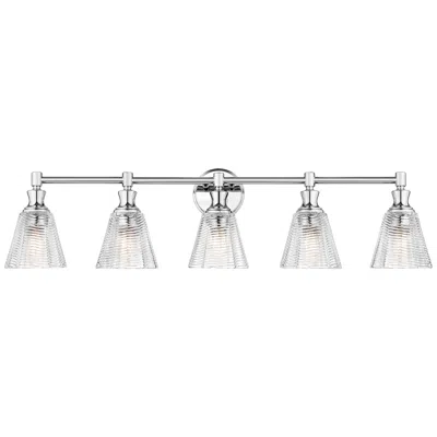 Z-lite Auden By  Chrome 5 Light Vanity In Silver