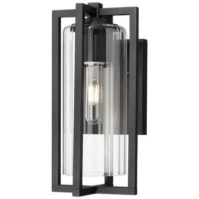 Z-lite Aura 12 3/4" High Black Outdoor Wall Light
