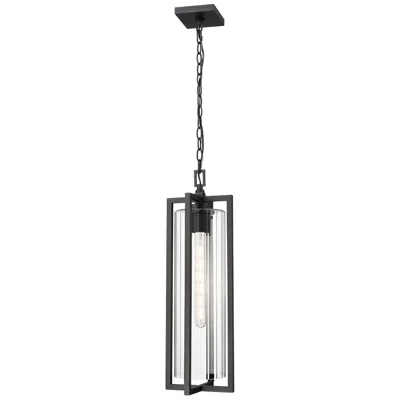 Z-lite Aura 25" High Black Outdoor Hanging Light