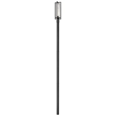 Z-lite Aura By  Black 8 Inch 1 Light Outdoor Post Mounted Fixture