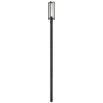 Z-lite Aura By  Black 8 Inch 1 Light Outdoor Post Mounted Fixture