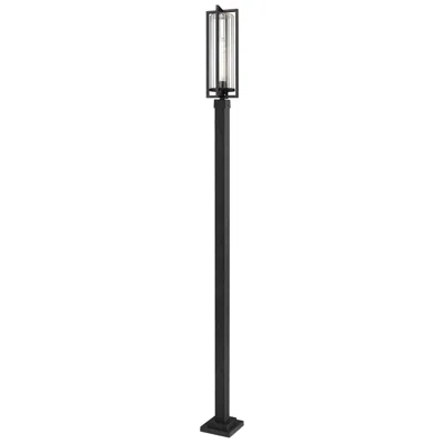Z-lite Aura By  Black 9.25 Inch 1 Light Outdoor Post Mounted Fixture