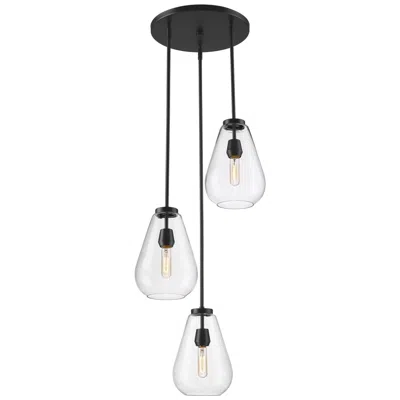 Z-lite Ayra 18" Wide Matte Black Multi-light Pendant
