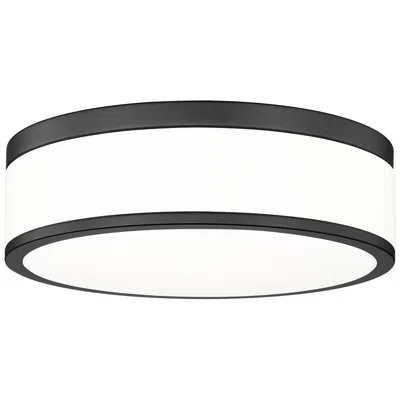 Z-lite Ballord By  Matte Black Led 12 Inch 1 Light Flush Mount