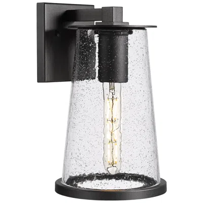 Z-lite Bar Harbor 12 1/2" High Sand Black Outdoor Wall Light