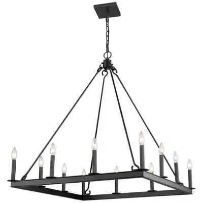Z-lite Barclay By  Matte Black 34 Inch 12 Light Chandelier
