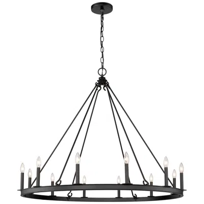 Z-lite Barclay By  Matte Black 48 Inch 12 Light Chandelier