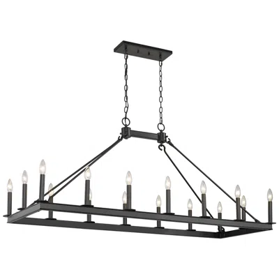 Z-lite Barclay By  Matte Black 56 Inch 16 Light Chandelier