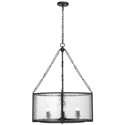 Z-lite Barrington By  Matte Black 26 Inch 6 Light Pendant