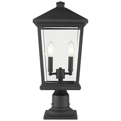 Z-lite Beacon 21 1/2" High Black Metal Outdoor Pier Mount Light