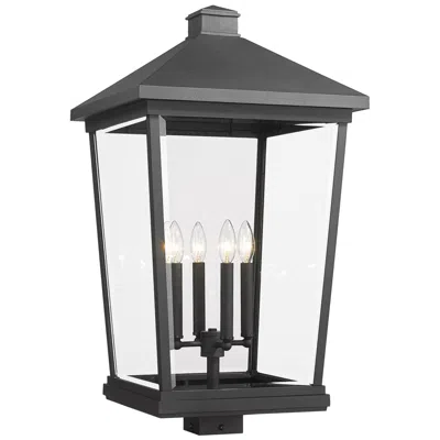 Z-lite Beacon 29 3/4" High Black 4-light Outdoor Post Light