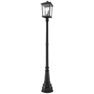 Z-lite Beacon 93 3/4"h Black 3-light Outdoor Post Light With Base