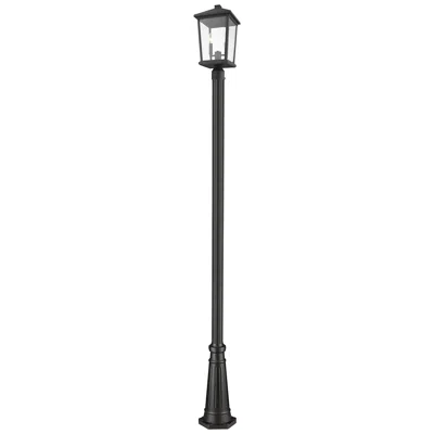 Z-lite Beacon By  Black 103.25 Inch 2 Light Outdoor Post Mounted Fixture