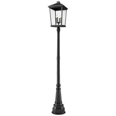Z-lite Beacon By  Black 113.25 Inch 4 Light Outdoor Post Mounted Fixture