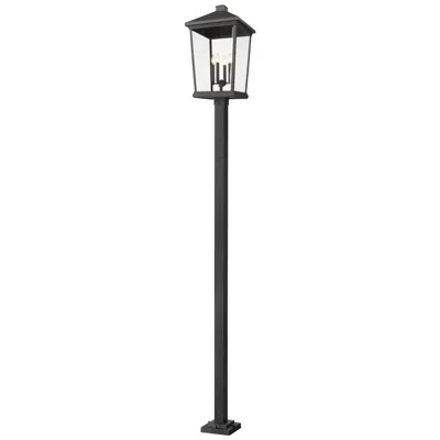 Z-lite Beacon By  Black 124.5 Inch 4 Light Outdoor Post Mounted Fixture
