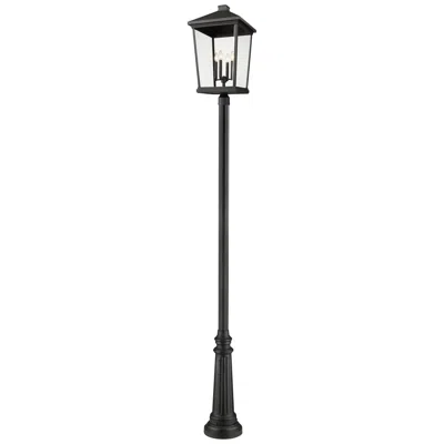 Z-lite Beacon By  Black 125.5 Inch 4 Light Outdoor Post Mounted Fixture
