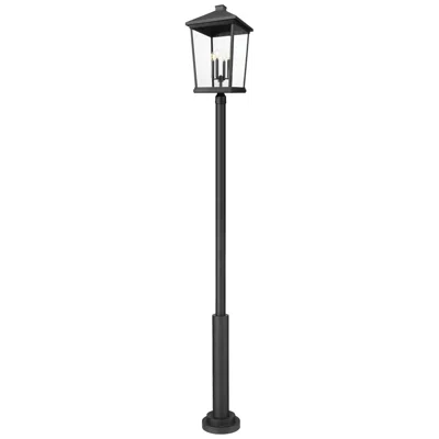 Z-lite Beacon By  Black 16 Inch 4 Light Outdoor Post Mount Fixture