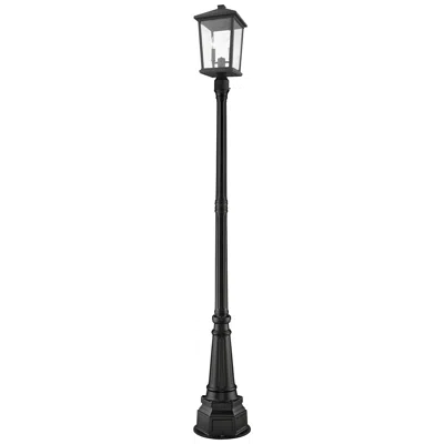 Z-lite Beacon By  Black 91.25 Inch 2 Light Outdoor Post Mounted Fixture