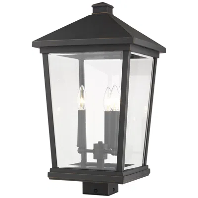Z-lite Beacon By  Oil Rubbed Bronze 22.25 Inch 3 Light Post Mount Fixture