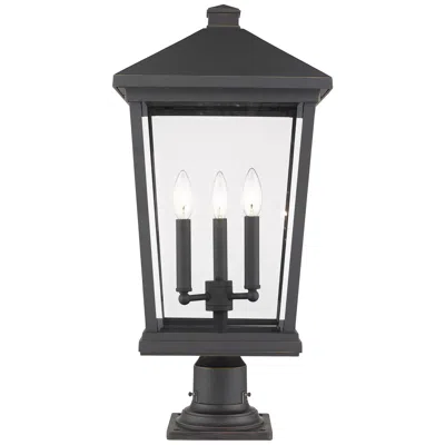 Z-lite Beacon By  Oil Rubbed Bronze 25.5 Inch 3 Light Pier Mounted Fixture