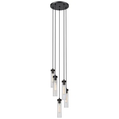 Z-lite Beau 12" Wide Matte Black Multi-light Pendant
