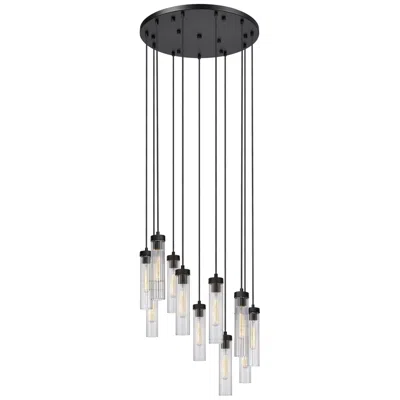 Z-lite Beau 24" Wide Matte Black 11-light Chandelier