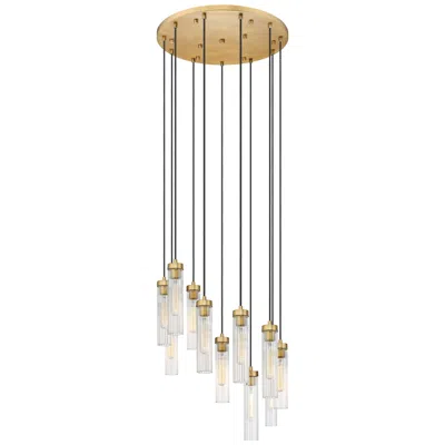Z-lite Beau 24" Wide Rubbed Brass Multi-light Pendant