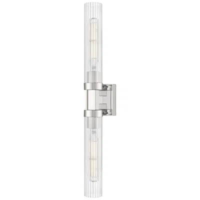 Z-lite Beau 27" High Polished Nickel Ada 2-light Wall Sconce
