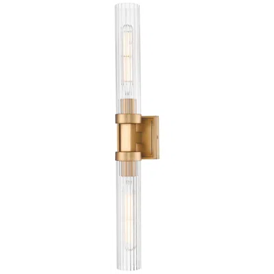 Z-lite Beau 27" High Rubbed Brass 2-light Ada Wall Sconce