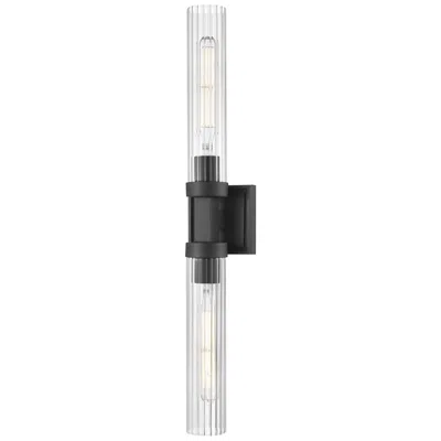 Z-lite Beau 27" Wide Matte Black 2-light Wall Sconce