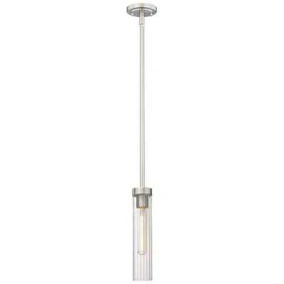 Z-lite Beau 4 3/4" Wide Brushed Nickel Mini Pendant W/ Clear Glass