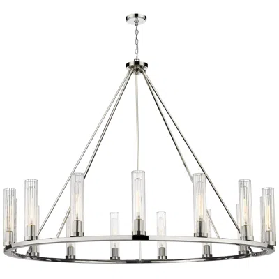 Z-lite Beau 60" Wide Polished Nickel 15-light Chandelier