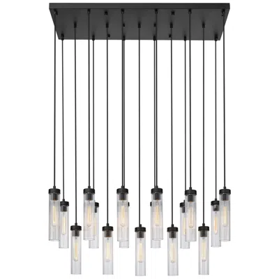 Z-lite Beau By  Matte Black 17 Light Linear Chandelier