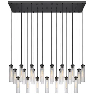 Z-lite Beau By  Matte Black 23 Light Linear Chandelier