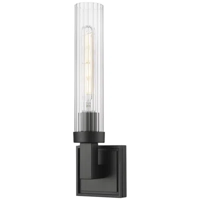 Z-lite Beau By  Matte Black 4 Inch 1 Light Wall Sconce
