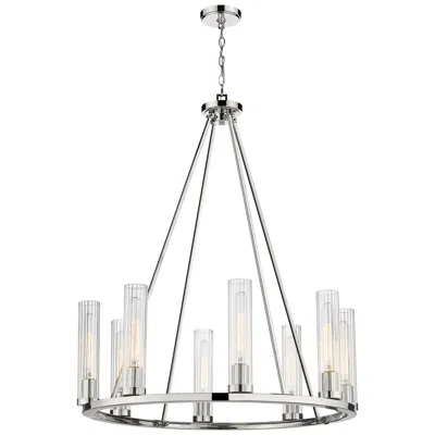 Z-lite Beau By  Polished Nickel 33 Inch 8 Light Chandelier