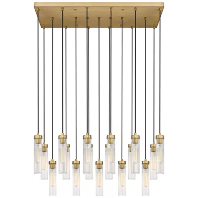 Z-lite Beau By  Rubbed Brass 17 Light Linear Chandelier