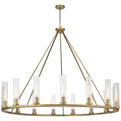 Z-lite Beau By  Rubbed Brass 60 Inch 15 Light Chandelier