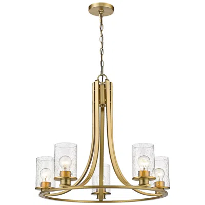 Z-lite Beckett 27" Wide Olde Brass 5-light Chandelier