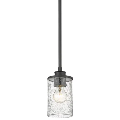 Z-lite Beckett 5 1/4" Wide Matte Black Steel Mini Pendant
