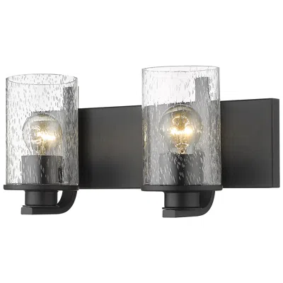 Z-lite Beckett By  Matte Black 16 Inch 2 Light Vanity