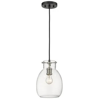Z-lite Bella By  Matte Black + Brushed Nickel 8 Inch 1 Light Mini Pendant