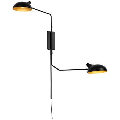 Z-lite Bellamy 29 1/4" Matte Black Adjustable 2-arm Modern Wall Sconce