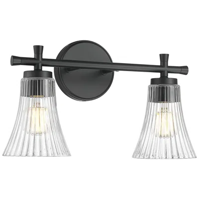 Z-lite Belle By  Matte Black 2 Light Vanity