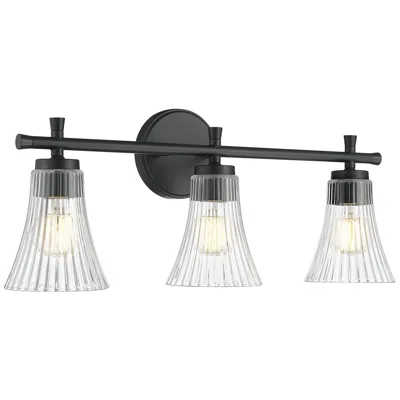 Z-lite Belle By  Matte Black 3 Light Vanity