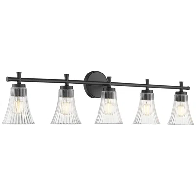 Z-lite Belle By  Matte Black 5 Light Vanity