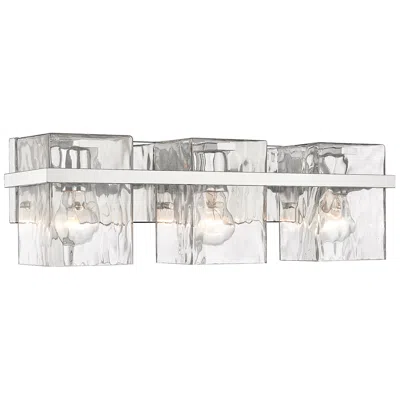 Z-lite Bennington 22.3" Wide Chrome And Water Glass Vanity Light