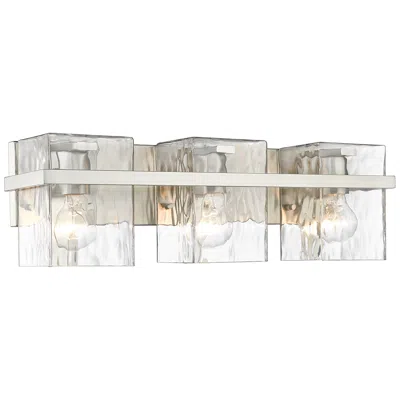 Z-lite Bennington 22.3" Wide Nickel And Water Glass Vanity Light