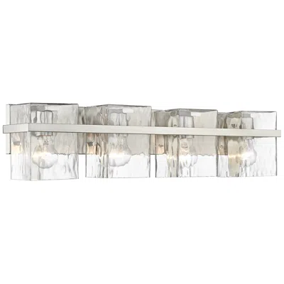 Z-lite Bennington 29 1/4" Brushed Nickel And Water Glass Vanity Light